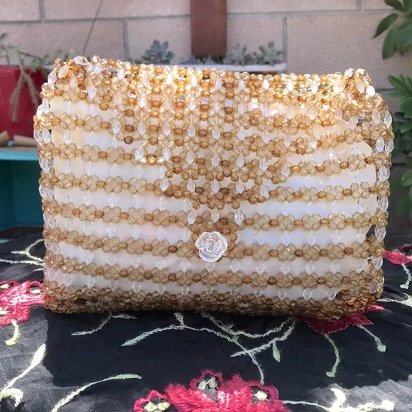 Vintage Beaded Bag🧡 - Picture 1 of 11